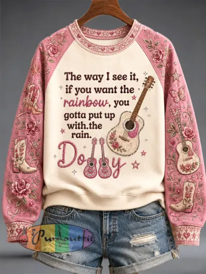 Women’s Country Music Legend Tribute Sweatshirt - Pink · S