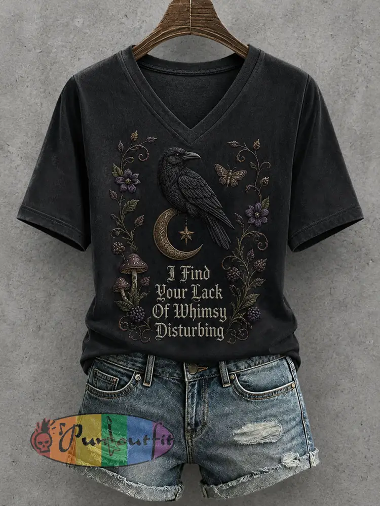 Women’s s I Find Your Lack Of Whimsy Disturbing T-shirt - Black · S