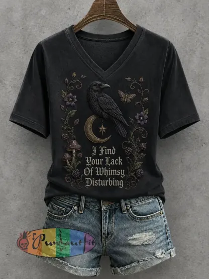 Women’s s I Find Your Lack Of Whimsy Disturbing T-shirt - Black · S