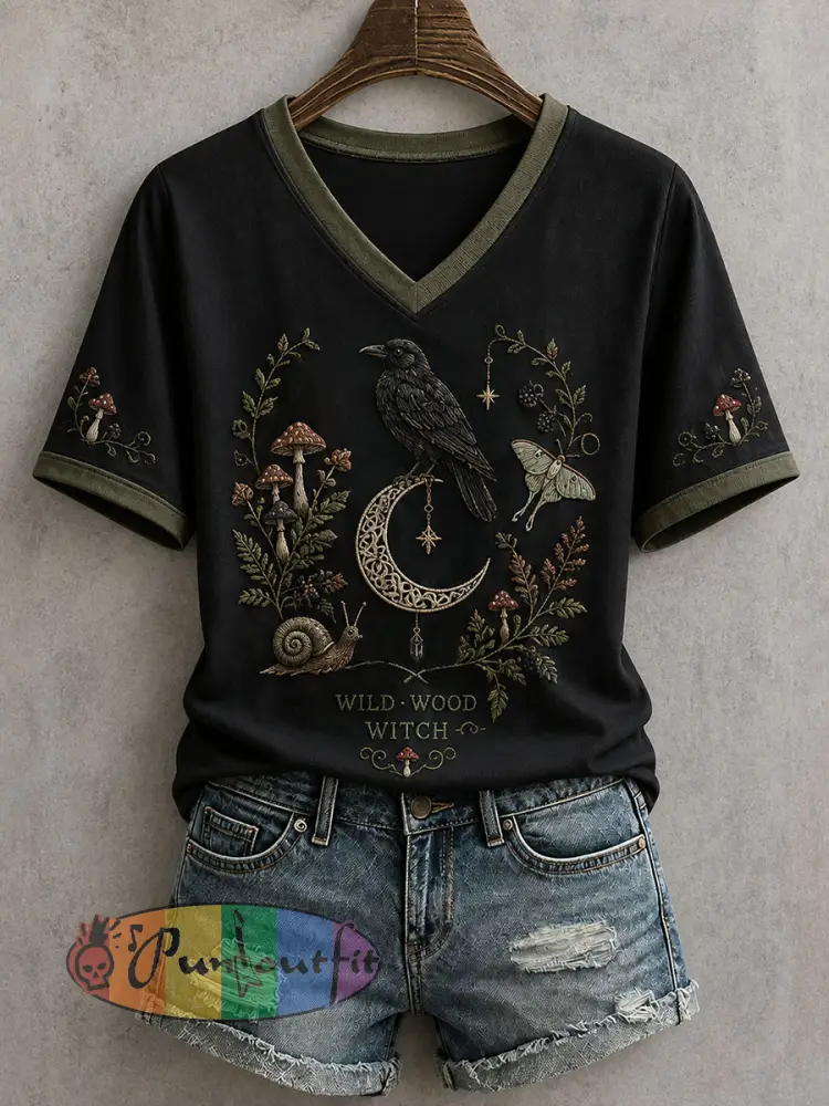 Women’s Wild Wood Witch T-shirt - Black · S