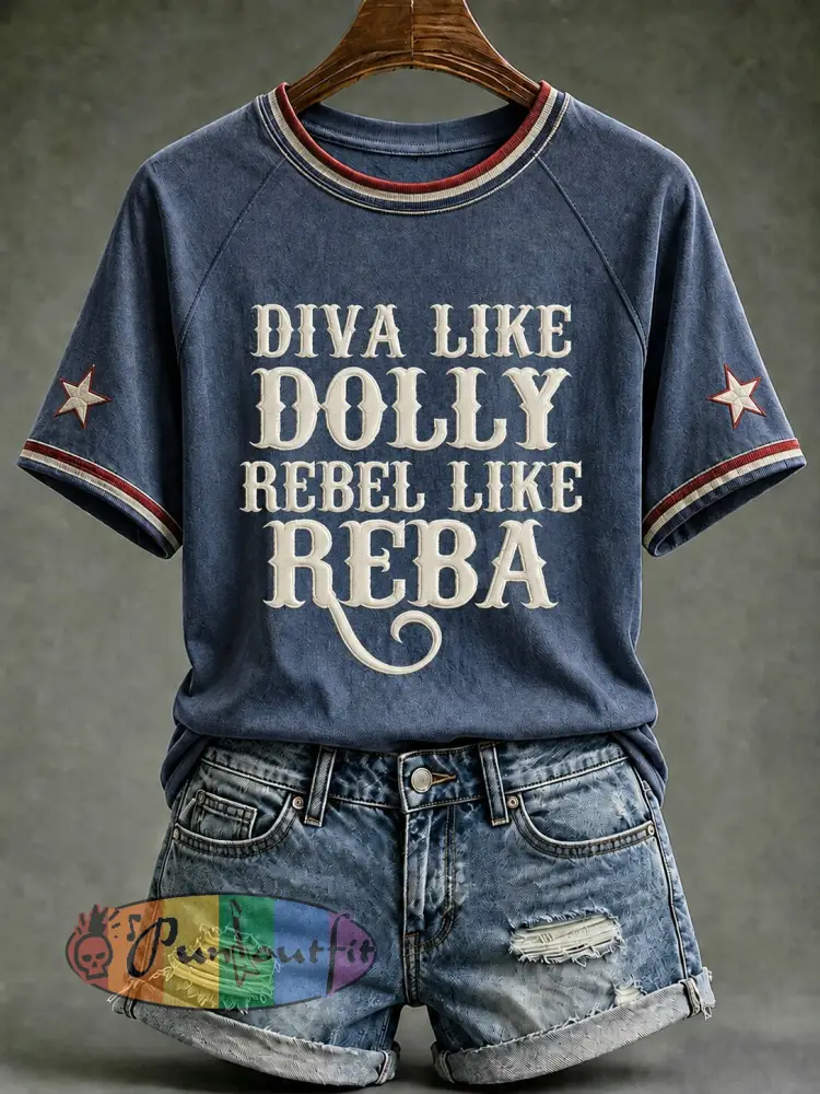 Women’s DOLLY Printed T-shirt - Blue · S