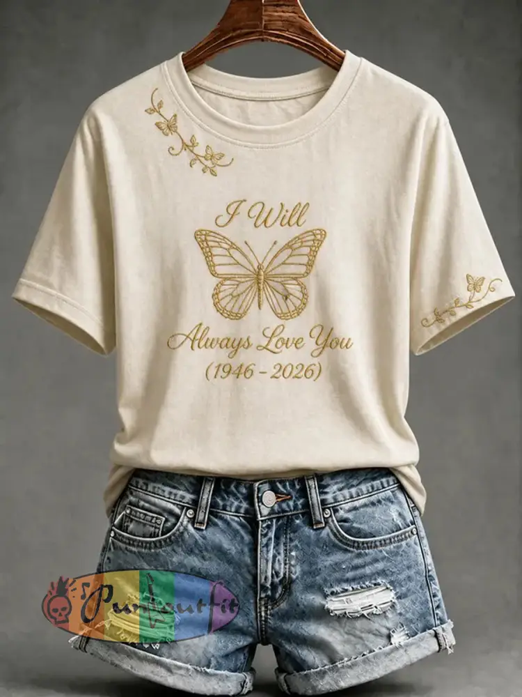 Women’s Country Music Print Casual T-Shirt - Apricot · S