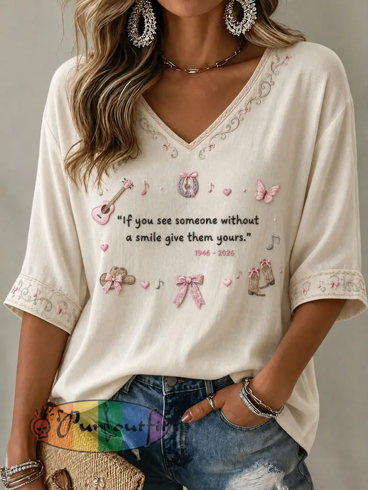 Women’s Rip Country Music Lover Queen of Country Printed T-Shirt - Apricot · S
