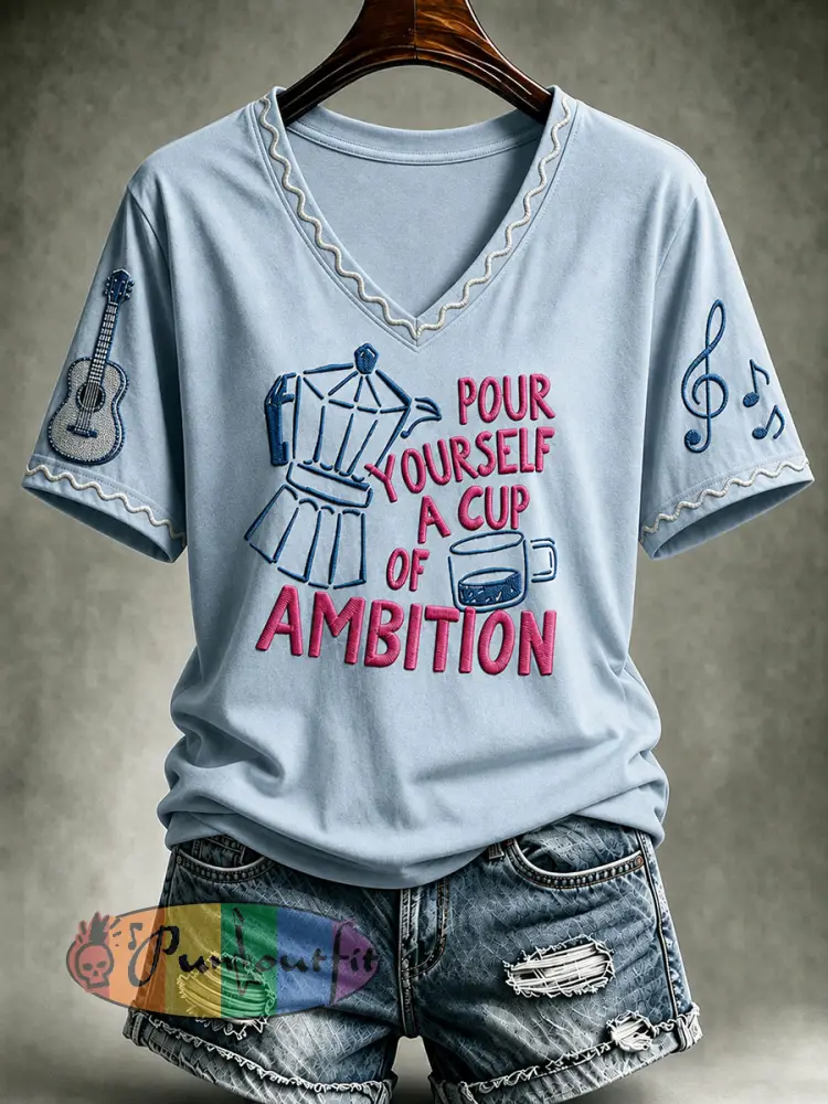 Women’s Rip Country Music Lover Queen of Country Printed T-shirt - Blue · S