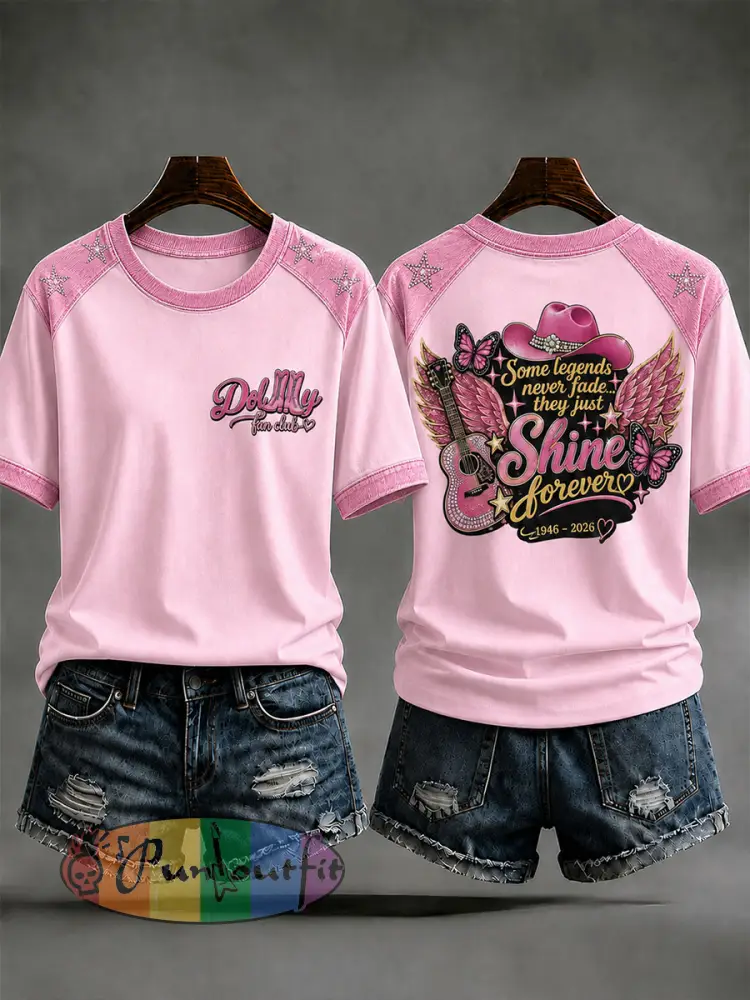 Women’s Rip Country Music Lover Queen of Country Printed T-shirt - Pink · S