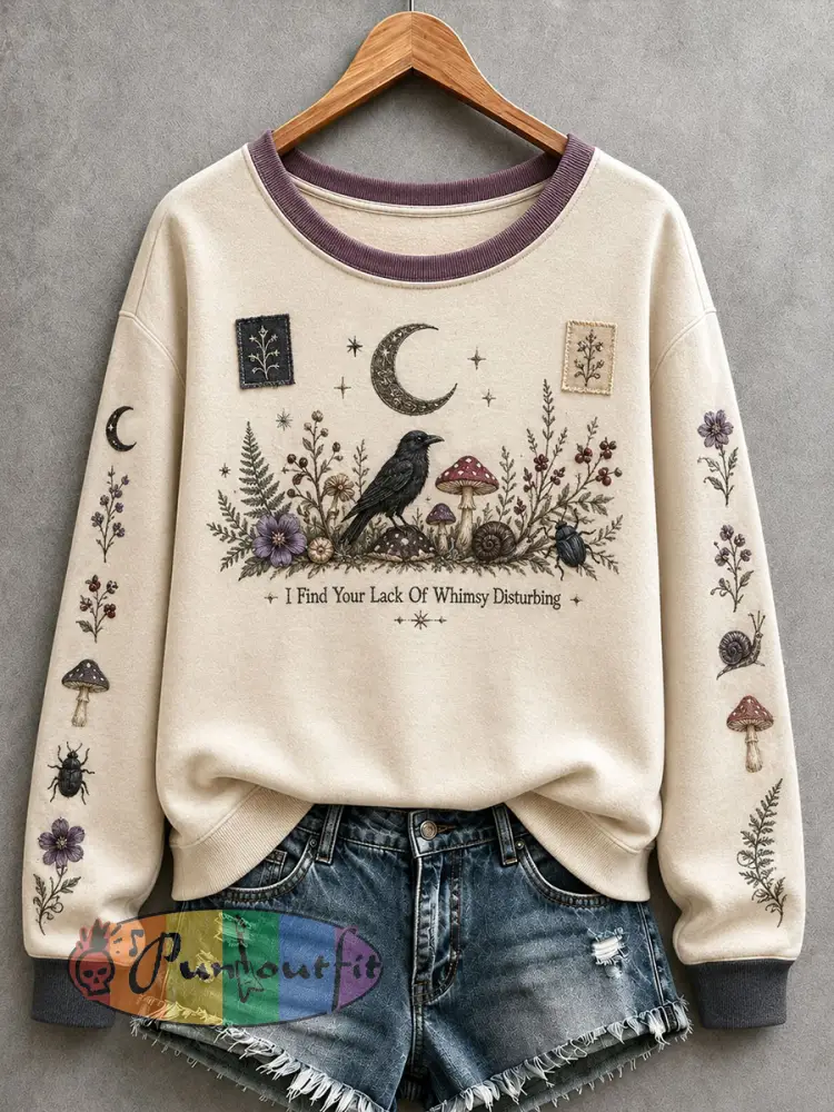 Women’s I Find Your Lack Of Whimsy Disturbing Sweatshirt - Apricot · S