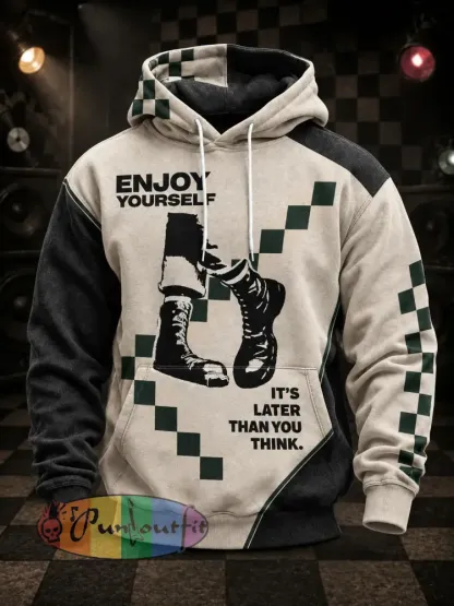 Men’s Ska Revival Style Printed Hoodie - As picture · S