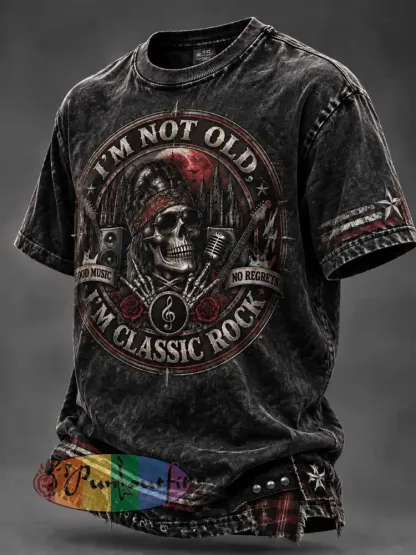 Men’s Vintage Fun Slogan Printed T-Shirt - As picture · S