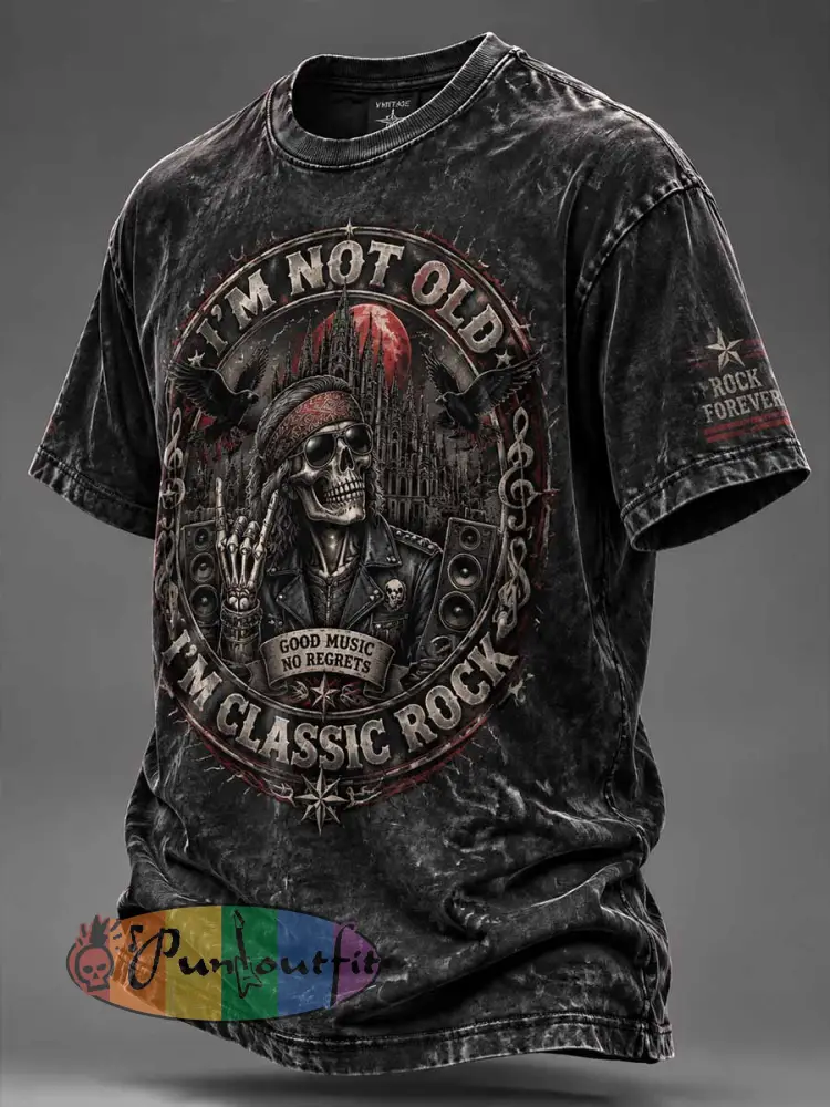 Men’s Vintage Fun Slogan Printed T-Shirt - As picture · S