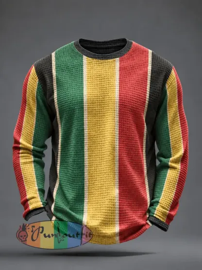 Men’s Reggae Inspired Waffle Top - As picture · S