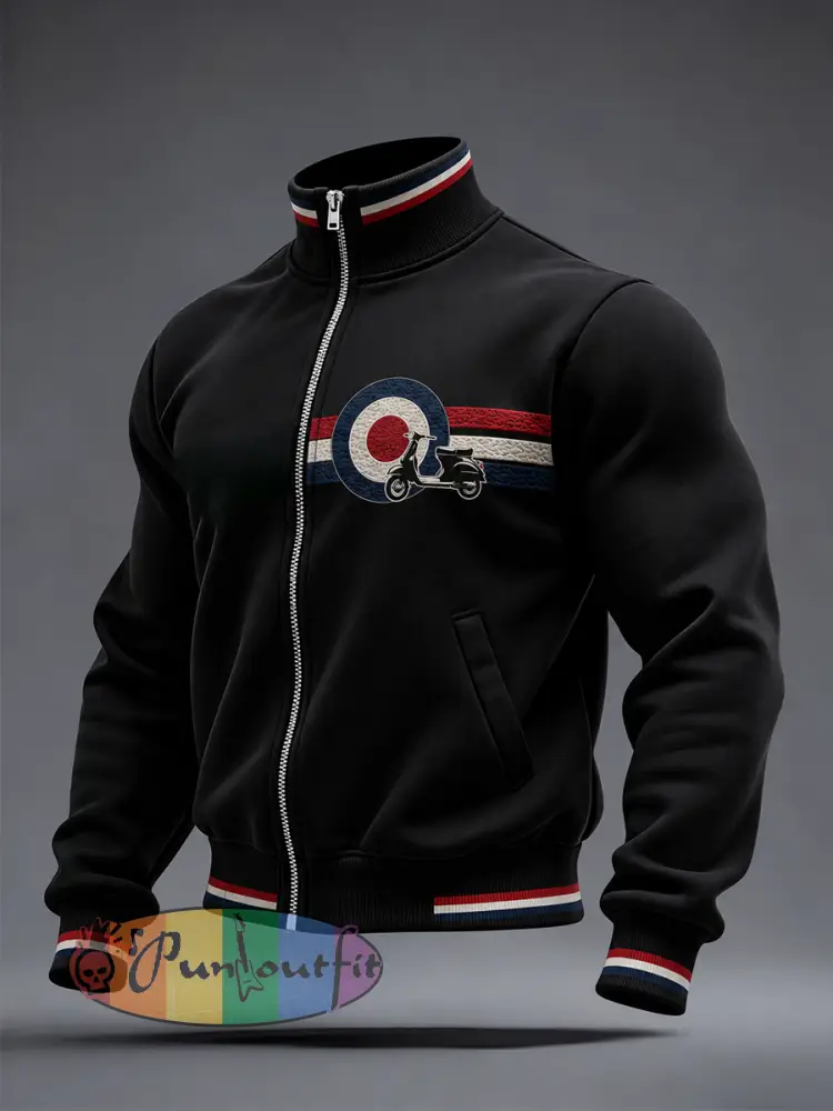 Men’s Mods Culture UK Music Lover Printed top - Black · S