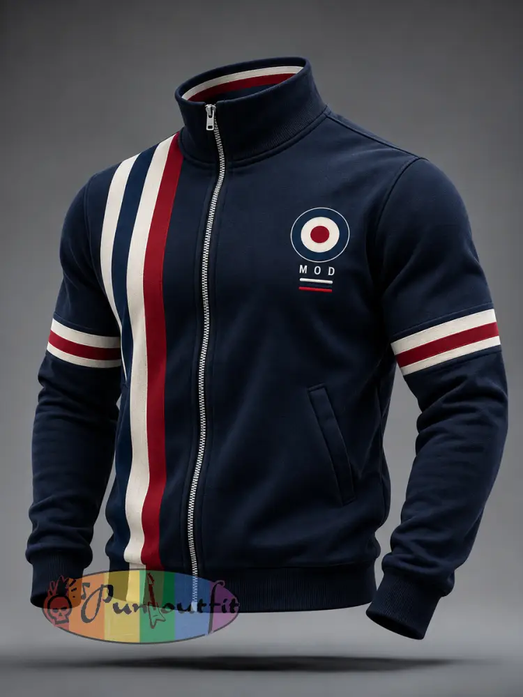 Men’s Mods Culture UK Music Lover Printed top - Navy Blue · S