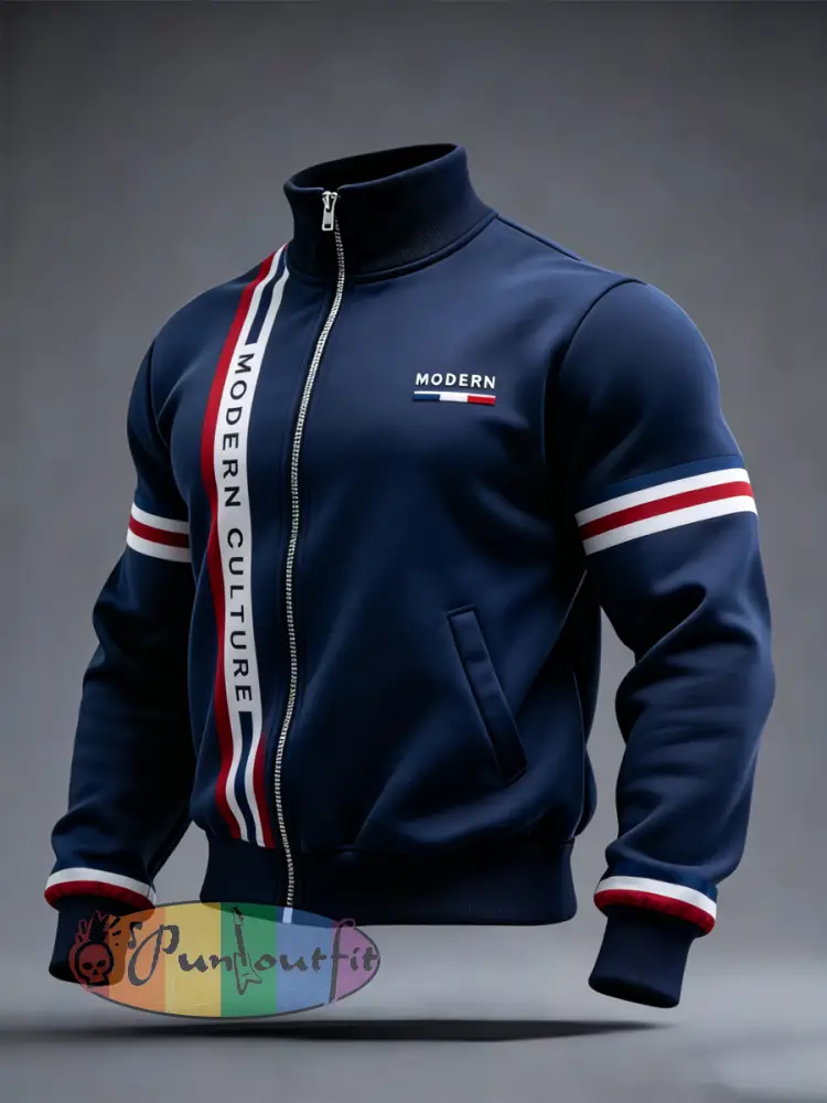 Men’s Mods Culture UK Music Lover Printed top - Navy Blue · S