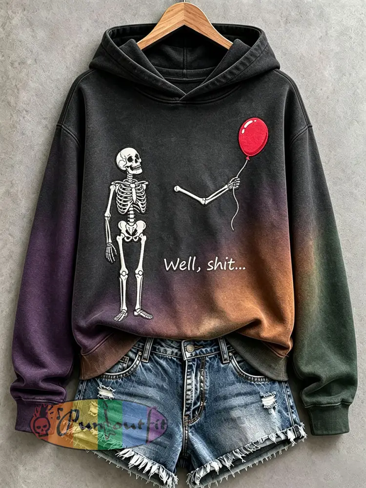 Women’s Funny Skeleton Hoodie - As picture · S
