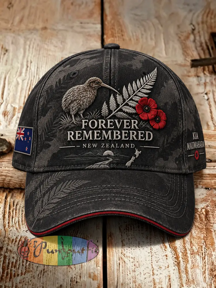 Unisex New Zealand Veteran Remembrance Day Hat - A · ONE
