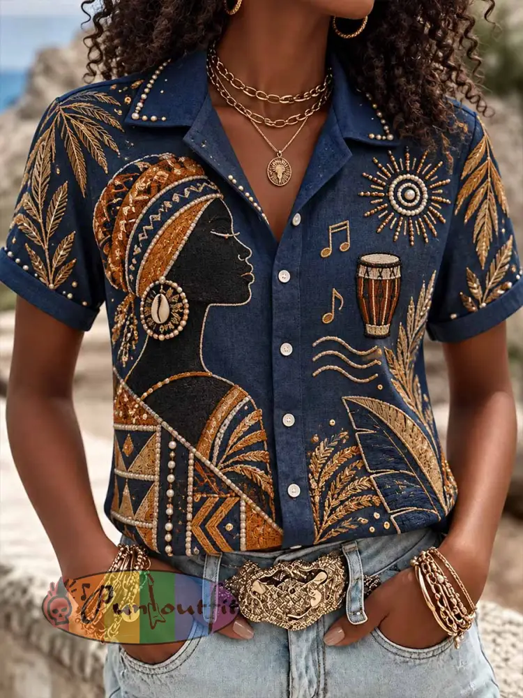 Women’s Brazilian Black Consciousness Day Female Power Print Shirt - As picture · S