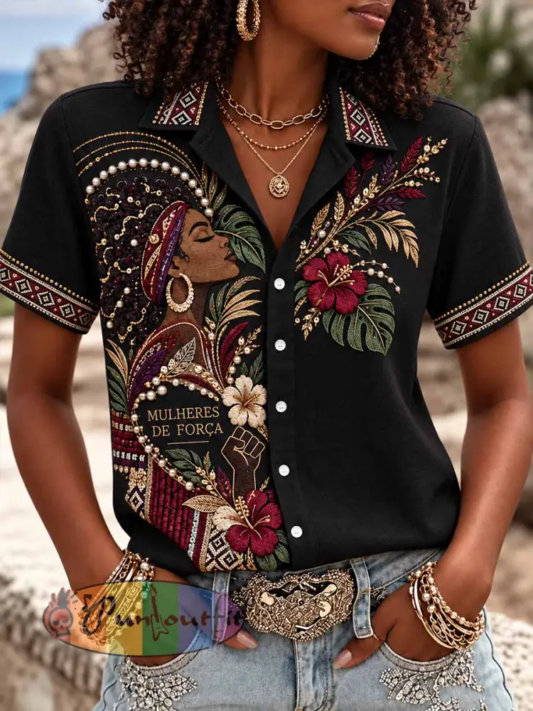 Women’s Black Consciousness Day Female Empowerment Printed Shirt - As picture · S