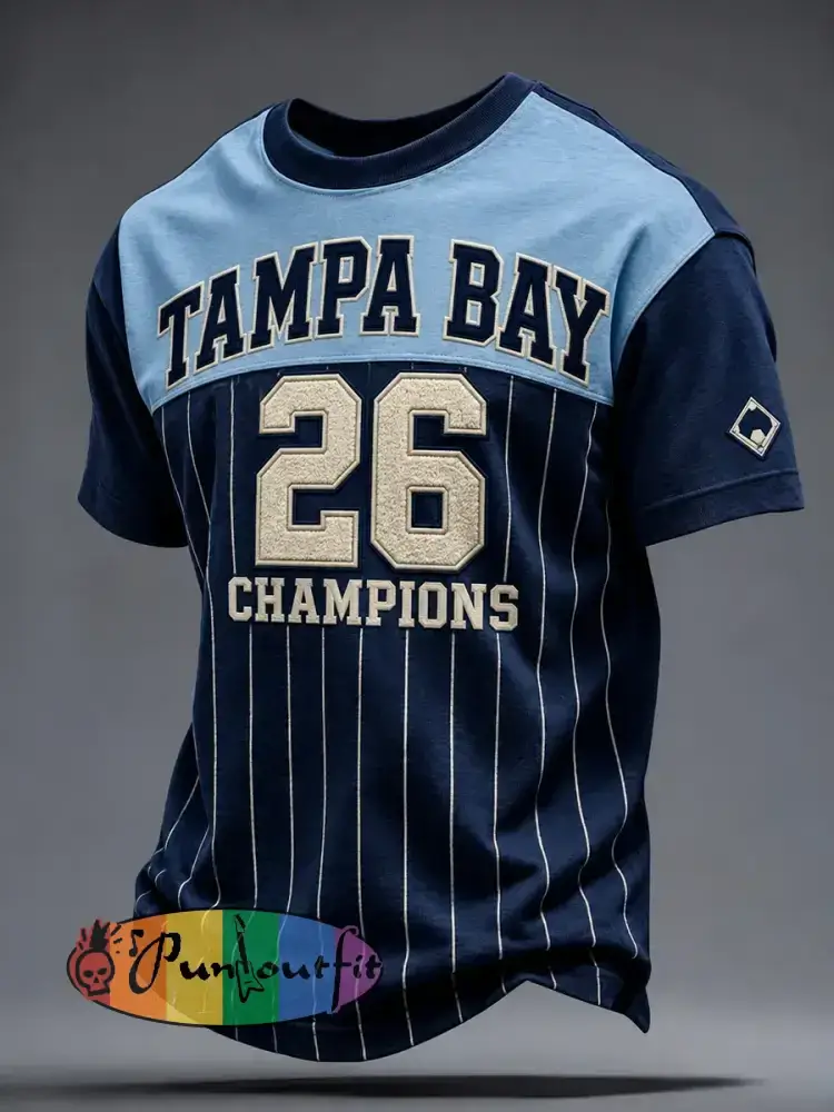 Men’s Tampa Bay Baseball Lover Printed T-shirt - Deep Blue · S