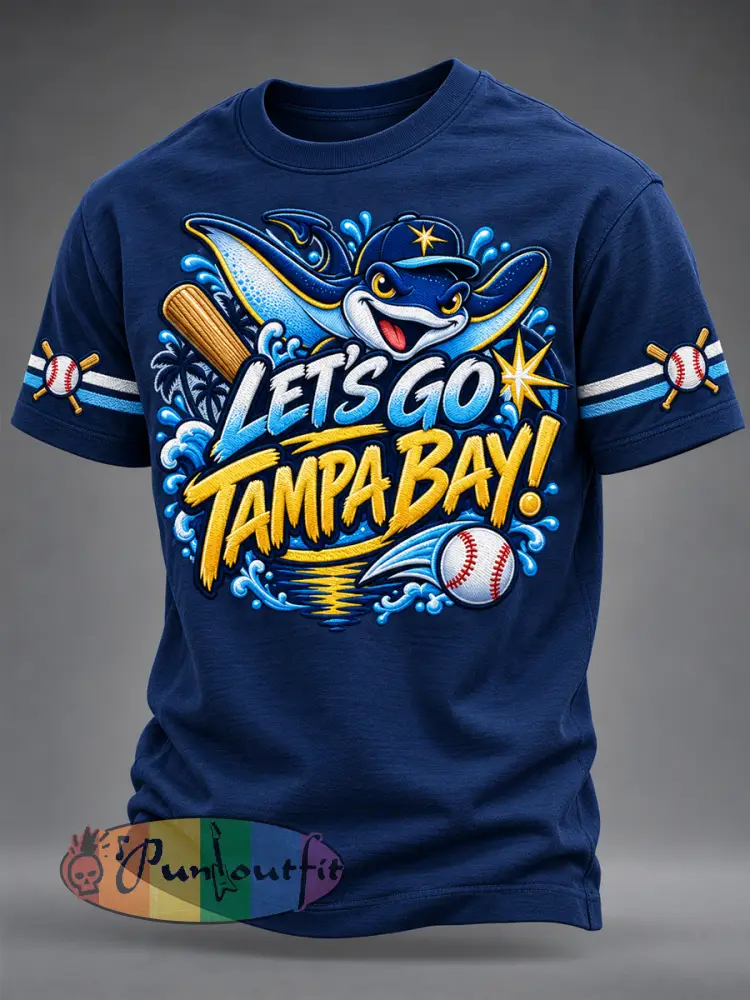Men’s Gift For Baseball Fans Casual Tee - Navy Blue · S