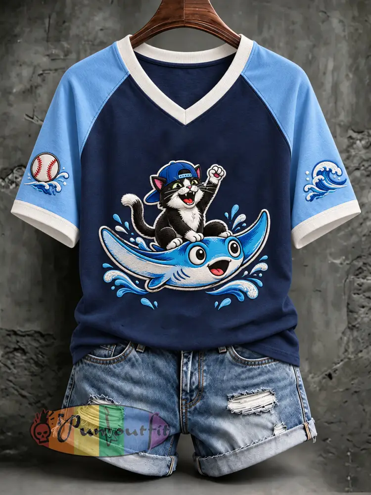 Women’s Tampa Bay Baseball Lover Printed T-shirt - Deep Blue · S