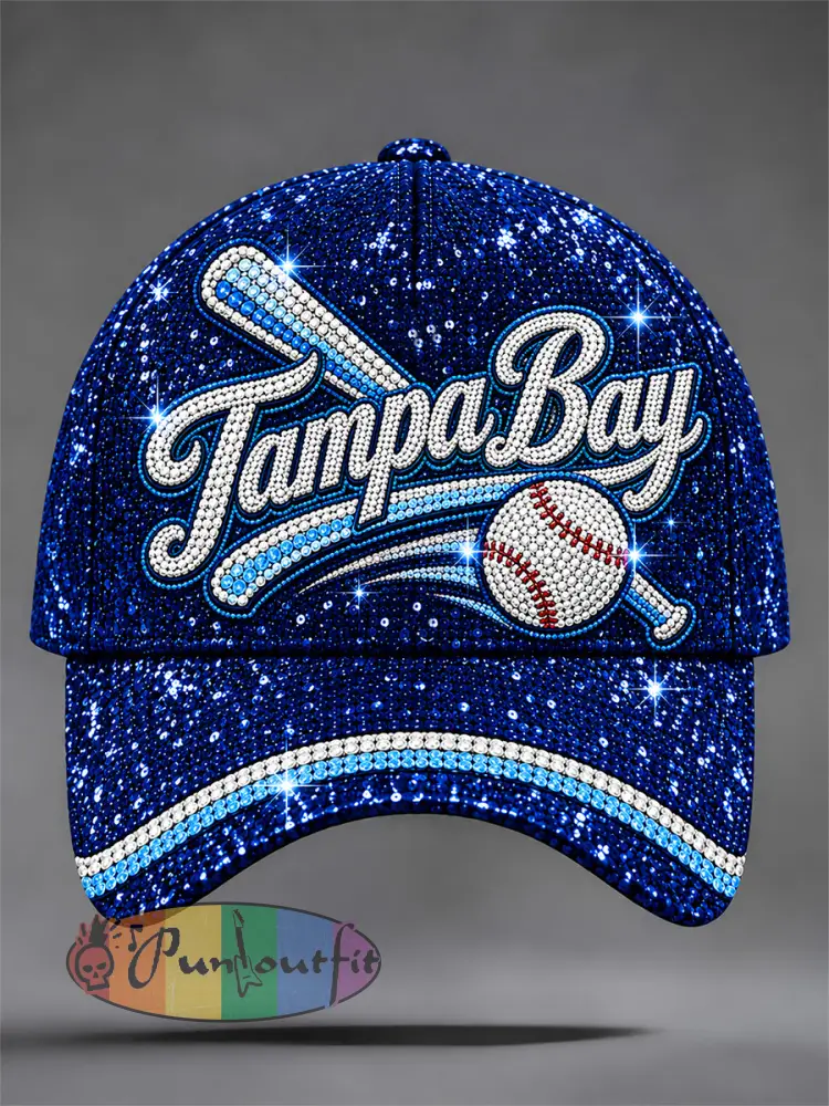 Unisex Tampa Bay Baseball Lover Print Hat - Deep Blue · ONE