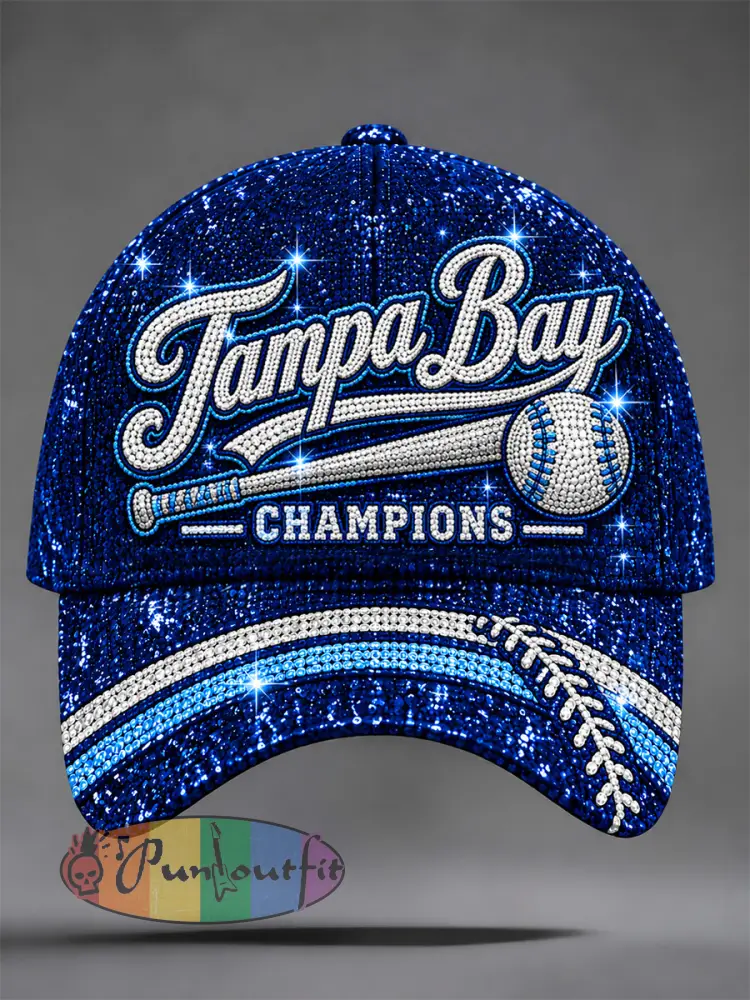 Unisex Tampa Bay Baseball Lover Print Hat - Deep Blue · ONE