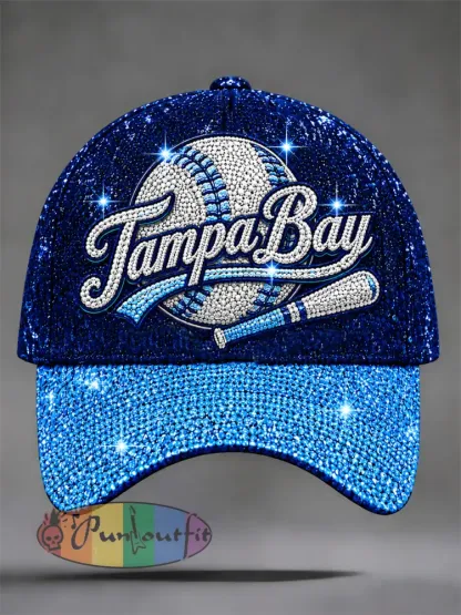 Unisex Tampa Bay Baseball Lover Print Hat - Deep Blue · ONE