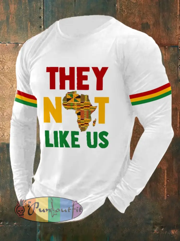 Men’s They Don’T Like Us Black History Print Long Sleeve Top