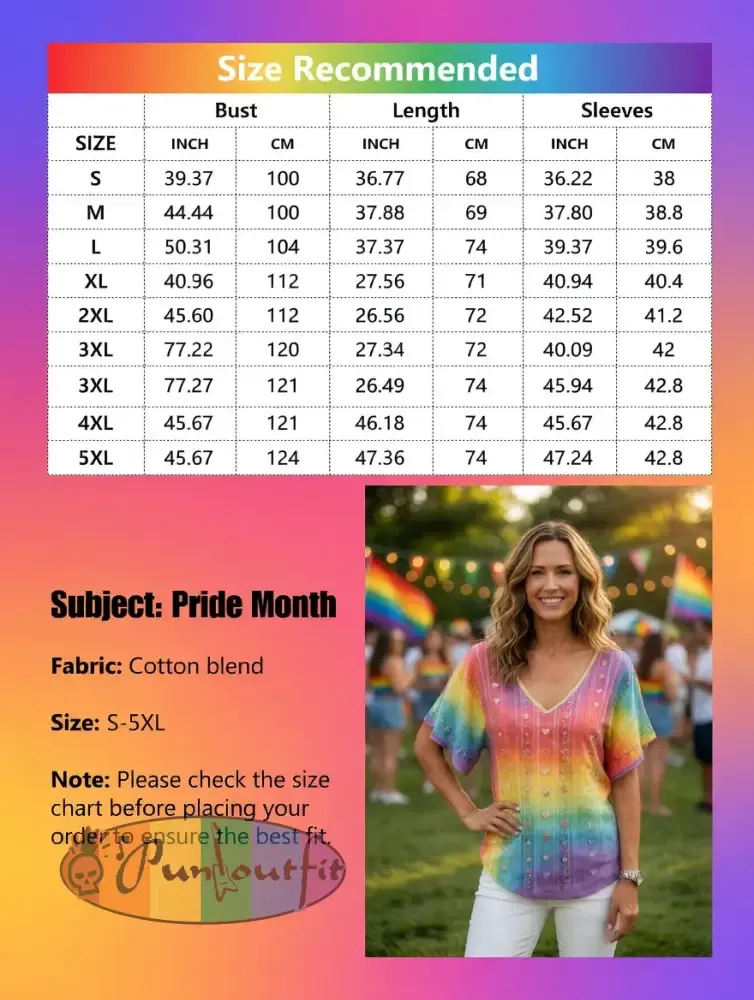 Women’s Rainbow Floral Art Printed T-Shirt
