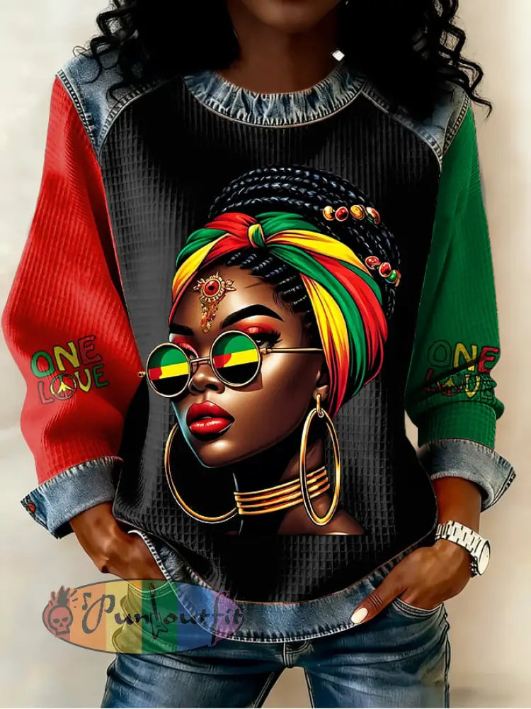 Women’s Reggae Art Music Print Top