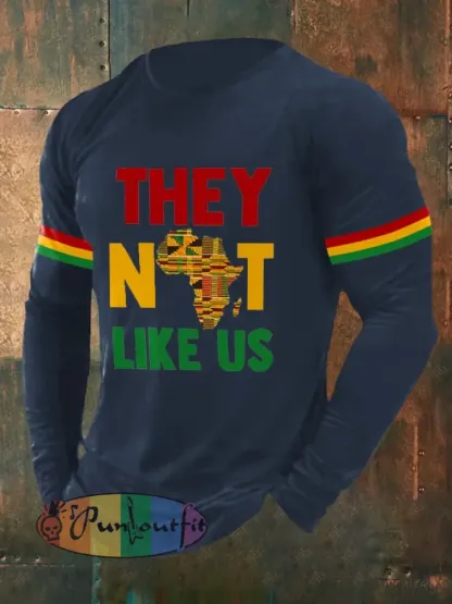Men’s They Don’T Like Us Black History Print Long Sleeve Top