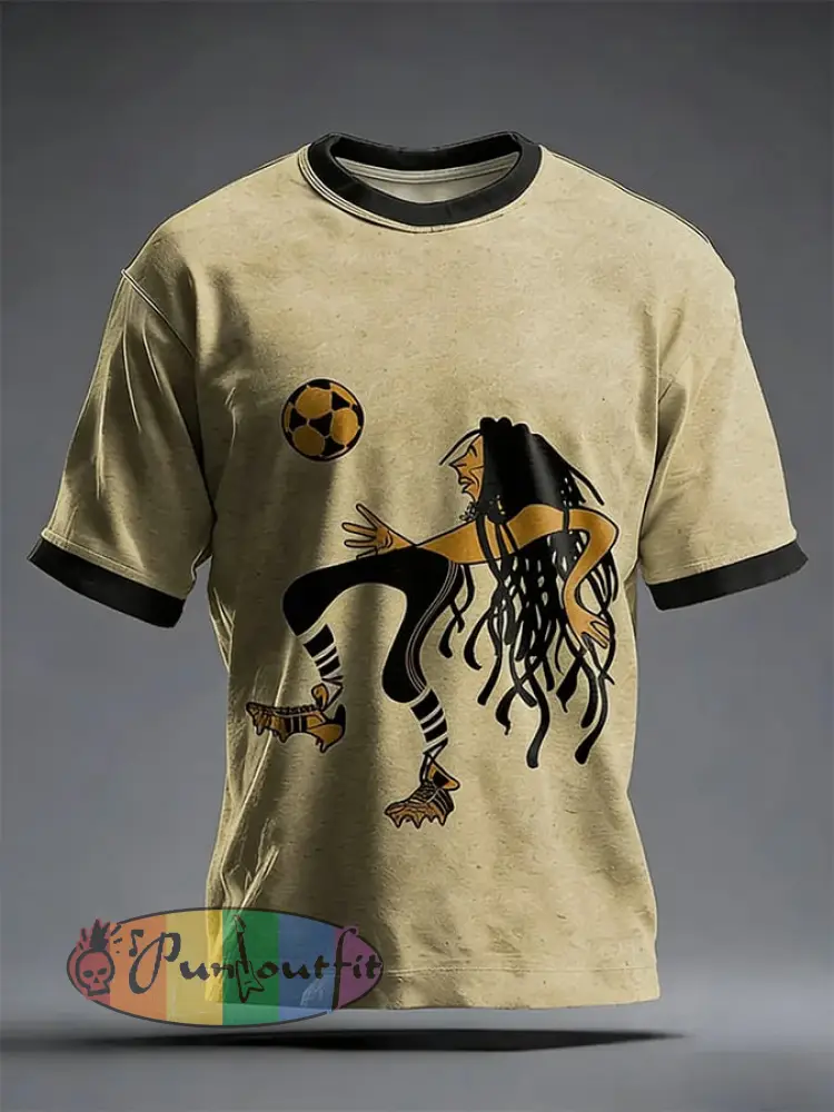 Men’s Reggae Music Themed Printed T-shirt
