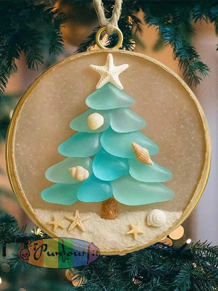 Coastal Christmas Tree Ornament - As picture · ONE