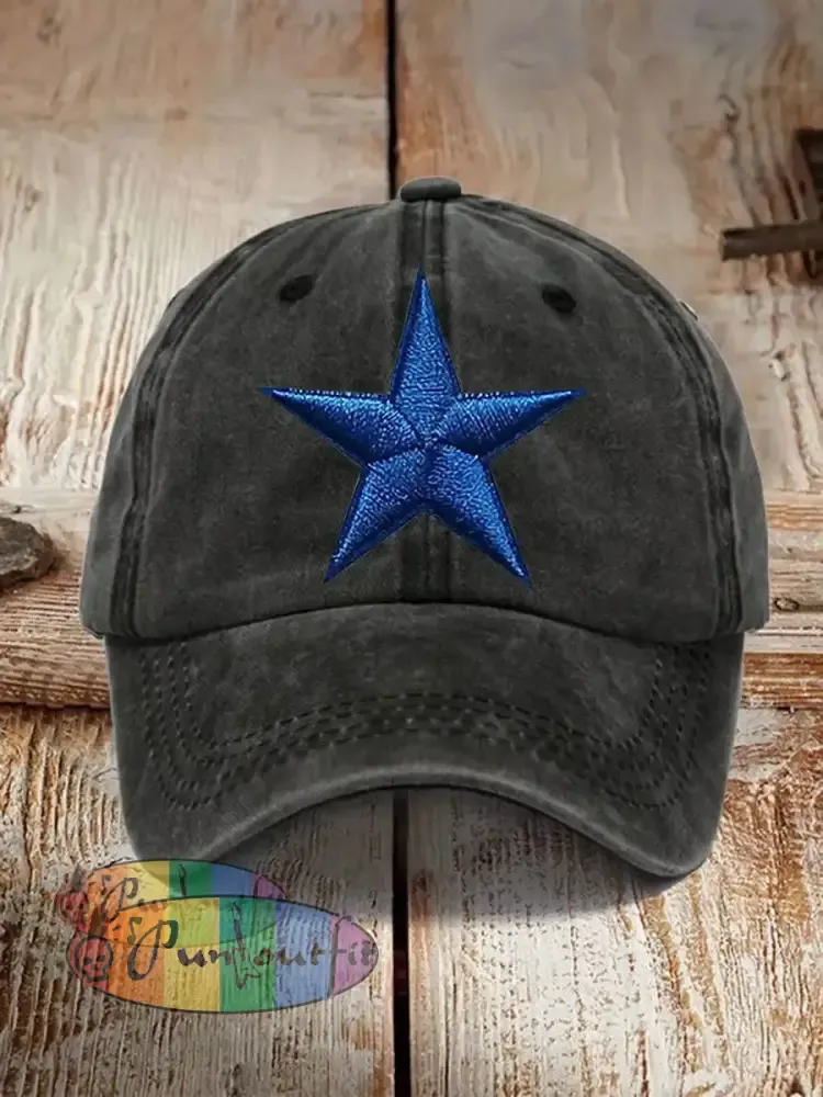 Football Print Casual Unisex Hat Black / ONE