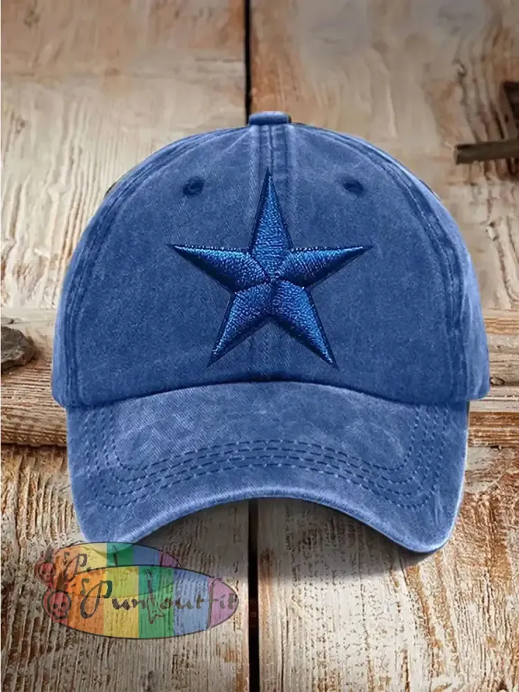 Football Print Casual Unisex Hat Blue / ONE