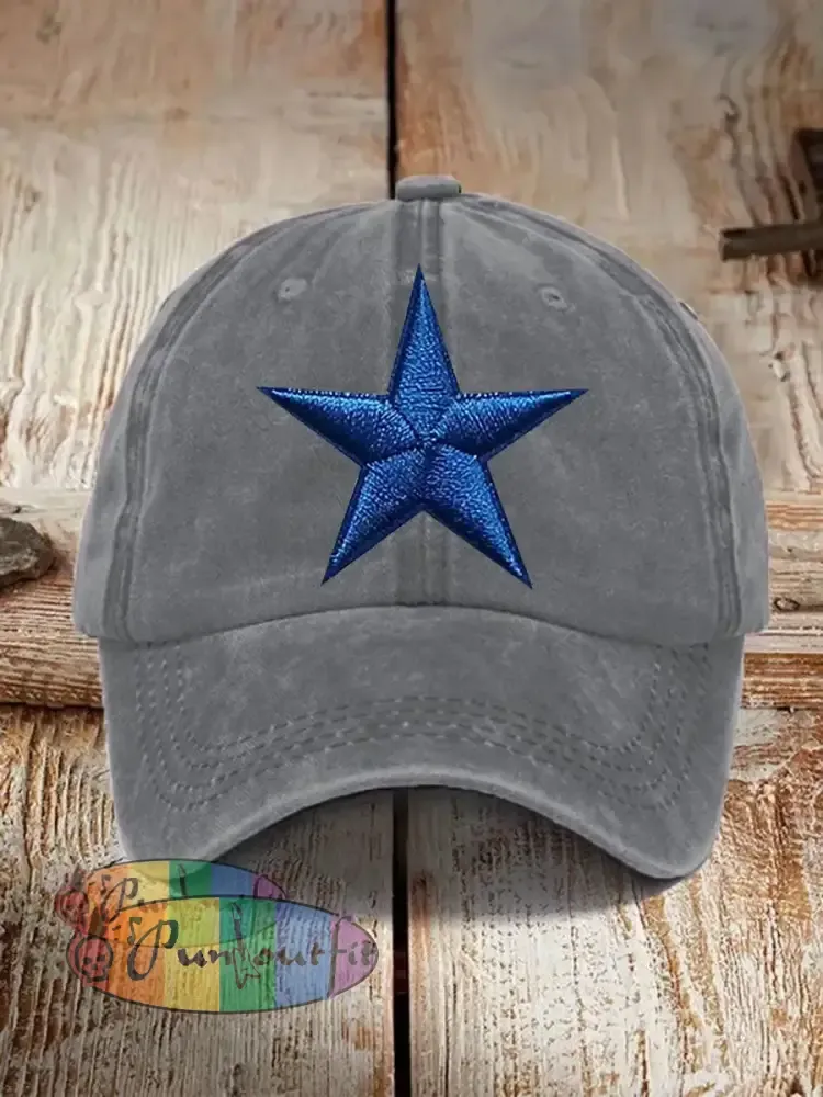 Football Print Casual Unisex Hat Gray / ONE