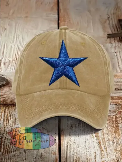 Football Print Casual Unisex Hat Khaki / ONE