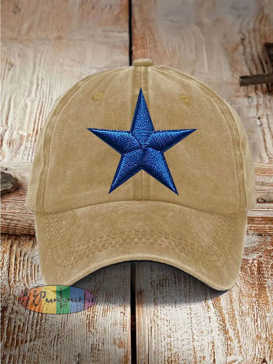 Football Print Casual Unisex Hat Khaki / ONE