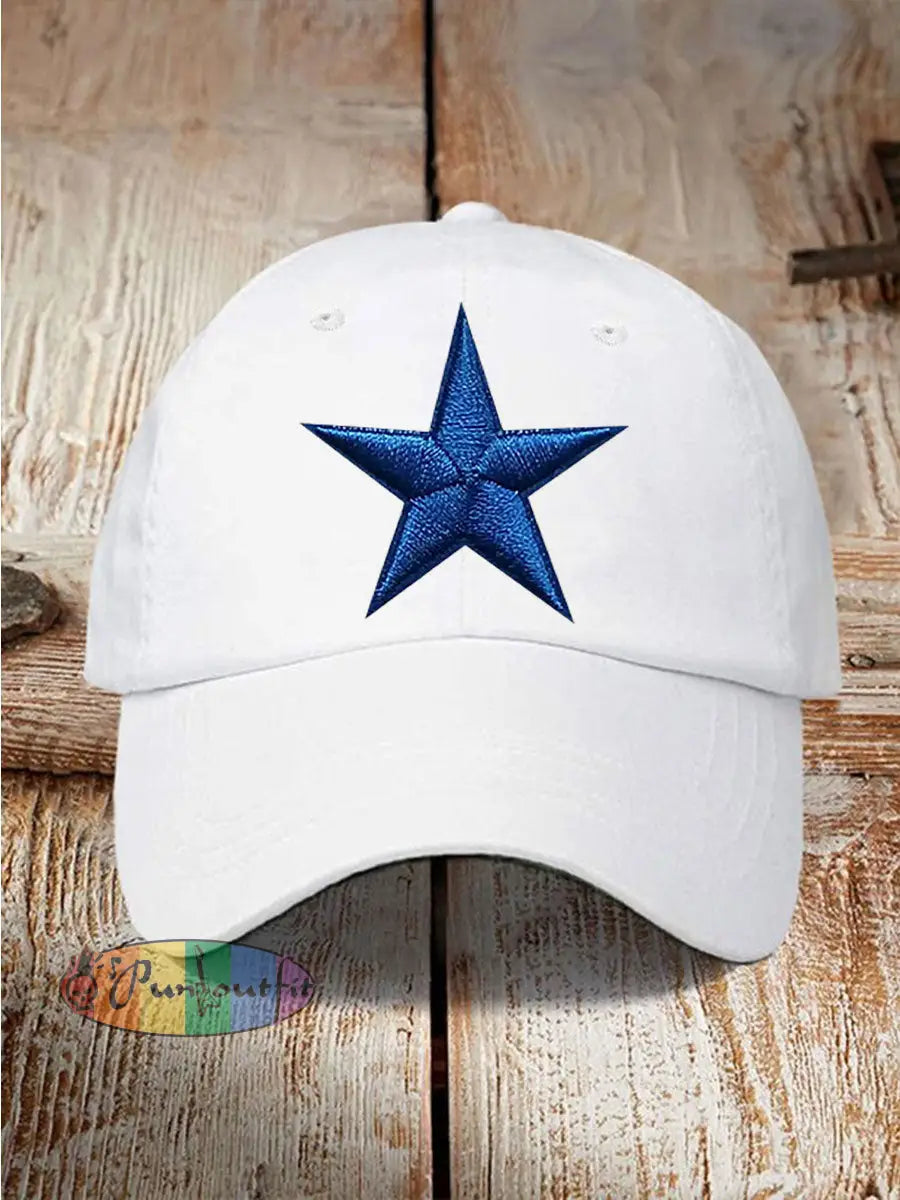 Football Print Casual Unisex Hat White / ONE