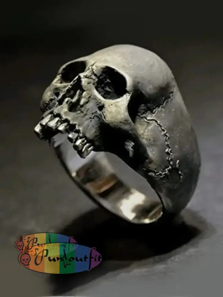 Male Punk Skull Finger Ring Acc