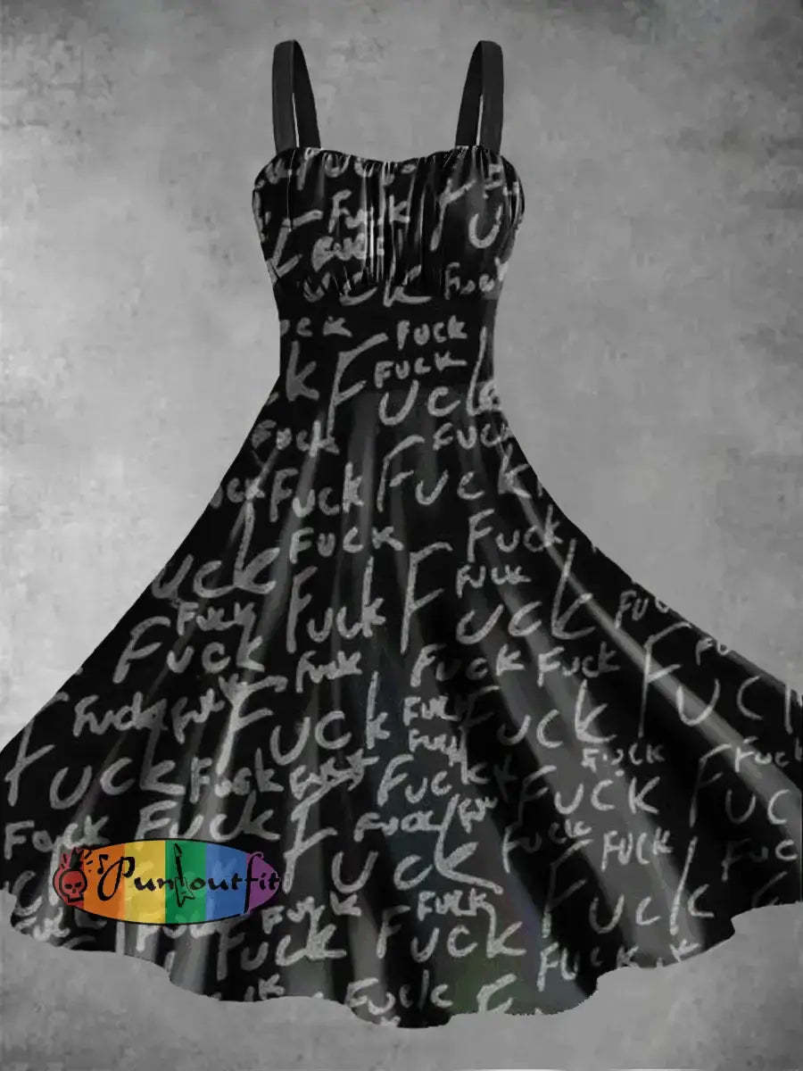 Men’s Abstract Psychedelic Text Print Casual Short Sleeved Shirt Dress / S