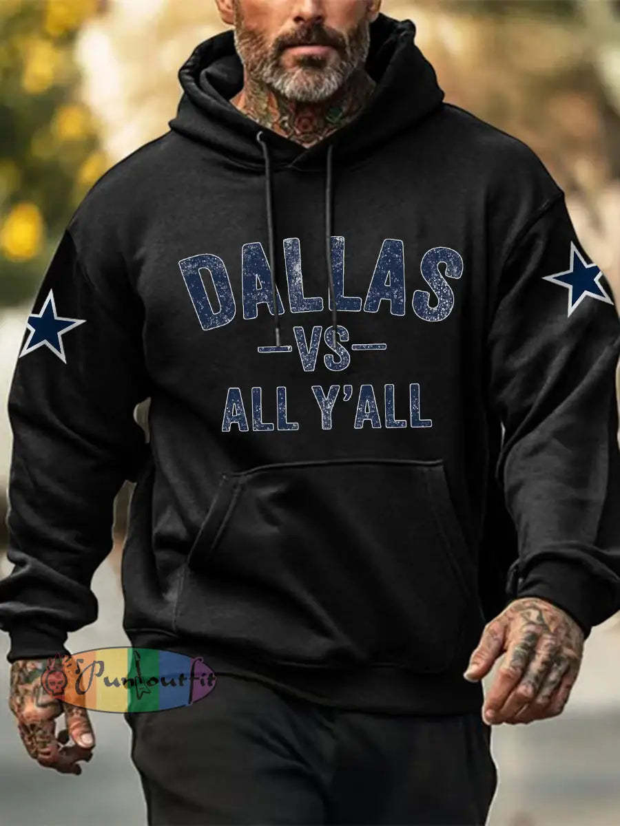 Men’s American football hooded sweatshirt Black / S