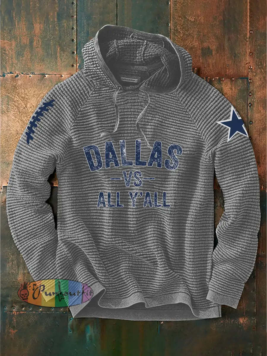 Men’s American football hooded sweatshirt Gray / S