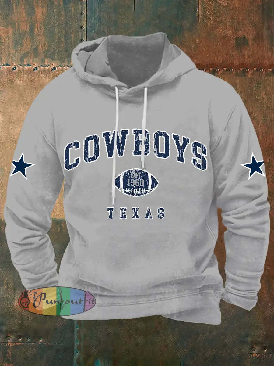 Men’s American football hooded sweatshirt Gray / S