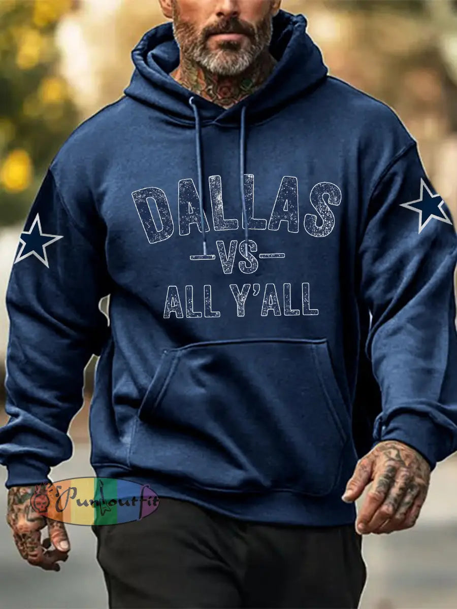Men’s American football hooded sweatshirt Navy Blue / S