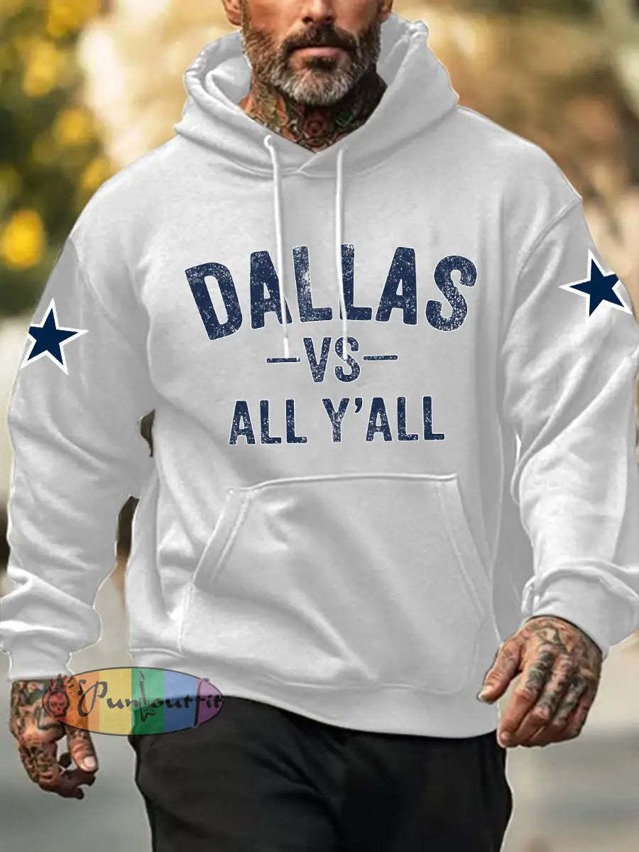 Men’s American football hooded sweatshirt White / S