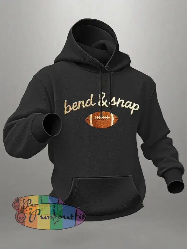 Men’s American Football Hoodie Black / S