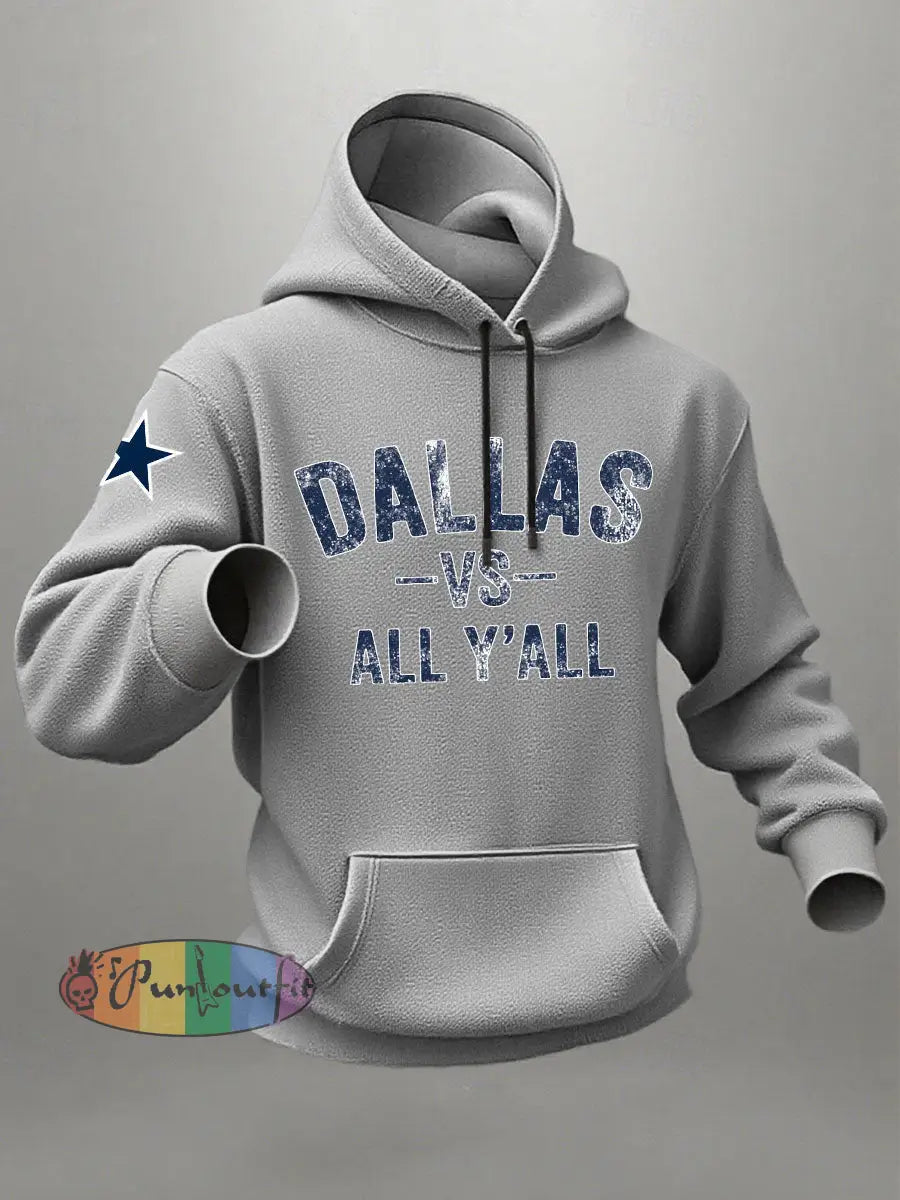 Men’s American Football Hoodie Gray / S