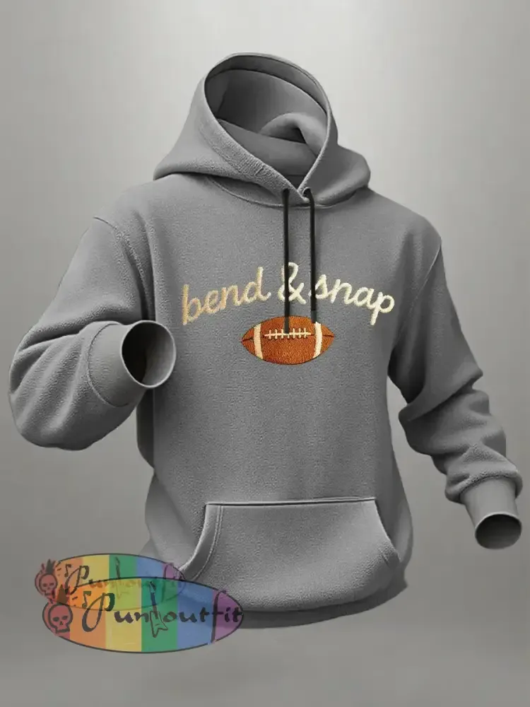 Men’s American Football Hoodie Gray / S