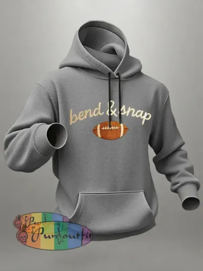 Men’s American Football Hoodie Gray / S